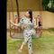 Off White All Over Love Heart Printed Night Suit (KO-NS-505)