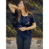 Black Meow Half Sleeves Night Suit (KO-NS-0043)