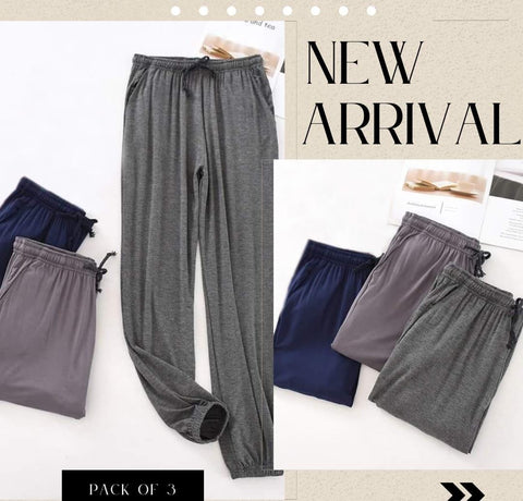 Pack of 3 Plain Trouser For Ladies (TNW-491)
