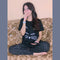 Black Meow Half Sleeves Night Suit (KO-NS-0043)