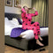 Shocking Pink With Black Hearts Full Sleeves Night Suit (KO-NS-0147)