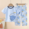 Sky blue Cool Dino Printed Kids Night Suit (TNW-610)