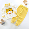 Off White Lion with yellow pajama Printed Kids Night Suit (TNW-609)