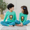 Baby or Baba Sea Green Lion with Stripes Pajama print Night Suit for Kids (1 Pcs) (TNW-228)