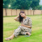 Off White All Over Love Heart Printed Night Suit (KO-NS-505)