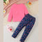Shocking Pink Cute Kitty With Cheetha Pajama Printed Kids Night Suit (TNW-624)