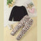 Black Cute Kitty With Cheetha Pajama Printed Kids Night Suit (TNW-623)