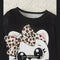 Black Cute Kitty With Cheetha Pajama Printed Kids Night Suit (TNW-623)