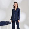 SILK NIGHT SUIT – NAVY BLUE (TNW-0290)