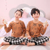 Baby or Baba Brown Hello Friend with Check Style Pajama Night Suit for Kids (1 Pcs) (TNW-235)