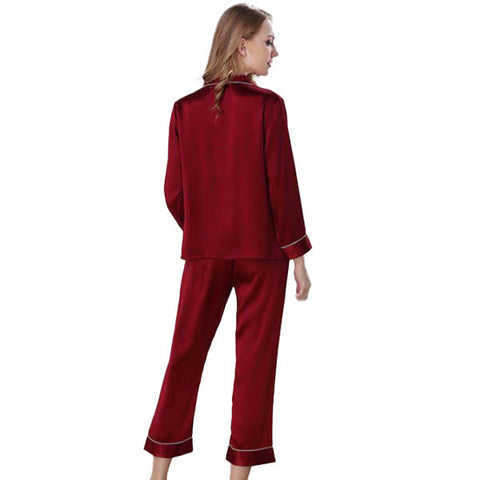 SILK NIGHT SUIT – MAROON (TNW-0316)