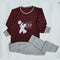 Baby or Baba Maroon and Grey Flying Performance Print Night Suit for Kids (TNW-224)