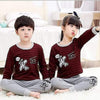 Baby or Baba Maroon and Grey Flying Performance Print Night Suit for Kids (TNW-224)