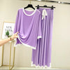 Purple & White Stripe Flapper Style Full Sleeves Home Wear (KO-NS-344)