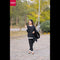 Black & White Stripe Flapper Style Full Sleeves Home Wear (KO-NS-345)