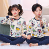 Off White Truck Print With Navy Blue Trouser Full Sleeves Night Suit for Kids (TNW-434)