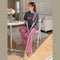 Grey With Pink CHEERFUL Print Half Sleeves Printed Trouser Night Suit (KO-NS-444)
