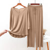 Skin V Neck Shirt With Lose Style Lounge Wear (KO-NS-435)