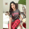 Grey With Pink CHEERFUL Print Half Sleeves Printed Trouser Night Suit (KO-NS-444)