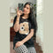 Black Bear Print Half Sleeves Shirt With Check Print Trouser (KO-NS-439)