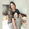 Black Bear Print Half Sleeves Shirt With Check Print Trouser (KO-NS-439)