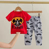 Red Flashman Printed Print Half Sleeves T-shirt With Printed Pajama Suit for Kids (TNW-475)