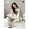 Grey Puzzle Heart Print With Heart Printed Trouser Full Sleeves Night Suit