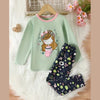 Green Sleepy Princess Printed Kids Night Suit (TNW-621)