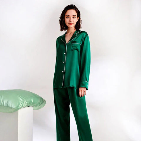 SILK NIGHT SUIT – GREEN (TNW-0275)
