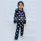 Black Polka Dot wanna sleep Printed Kids Night Suit (TNW-607)