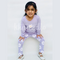 Purple Daisy Flowers Printed Kids Night Suit (TNW-606)