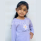 Purple Daisy Flowers Printed Kids Night Suit (TNW-606)