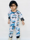 White and Blue Big Truck Printed Kids Night Suit (TNW-615)