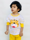 Off White Lion with yellow pajama Printed Kids Night Suit (TNW-609)