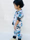White and Blue Big Truck Printed Kids Night Suit (TNW-615)