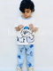 Off white sleepy puppy Printed Kids Night Suit (TNW-613)