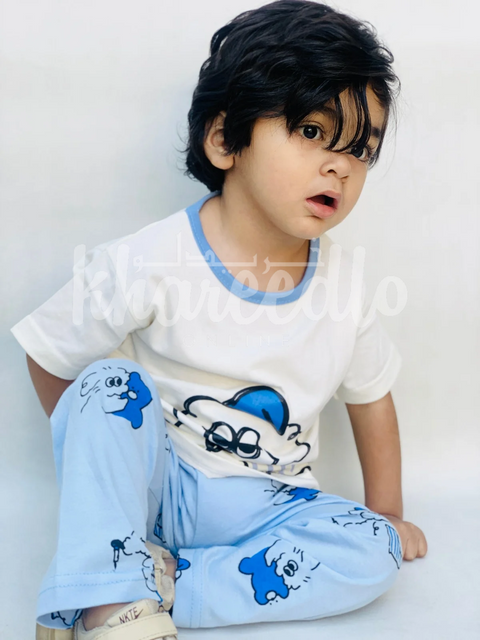 Off white sleepy puppy Printed Kids Night Suit (TNW-613)