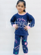 Navy Blue Hippo Printed Kids Night Suit (TNW-614)