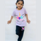 Purple Unicorn Printed Half Sleeves Printed Kids Night Suit (TNW-618)