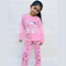 Pink Unicorn Rainbow Printed Kids Night Suit (TNW-604)