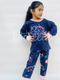Navy Blue Hippo Printed Kids Night Suit (TNW-614)