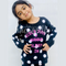 Black Polka Dot wanna sleep Printed Kids Night Suit (TNW-607)
