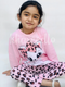 Pink Cute Kitty with cheetha pajama Printed Kids Night Suit (TNW-612)