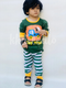 Dark Green Toy Truck Printed Kids Night (TNW-602)