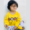 Yellow Lion Printed Full Sleeves T-shirt with Off White Lion Printed Pajama Kids Suits (TNW-620)
