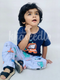Navy Blue Mini Car with White pajama Printed Kids Night Suit (TNW-616)