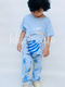 Sky blue Cool Dino Printed Kids Night Suit (TNW-610)