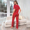 Red All Over Hearts Half Sleeves Printed Night Suit (KO-NS-496)